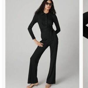 Diane Von Furstenberg Black Michele Jumpsuit Size: XS
